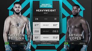 6'7 Monster! Tallison Teixeira vs Arthur Lopes | Dana White Contender Series