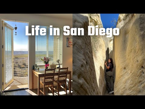 🇺🇸미국일상 vlog, 샌디에고 사는 껌딱지 부부, 매일 집밥 해먹기, 쉬운 까르보나라 만들기, 샌디에고 하이킹 트레일 추천🥾(annie's canyon trail)