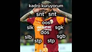 #football #galatasaray  kadro kuruyorum pt2