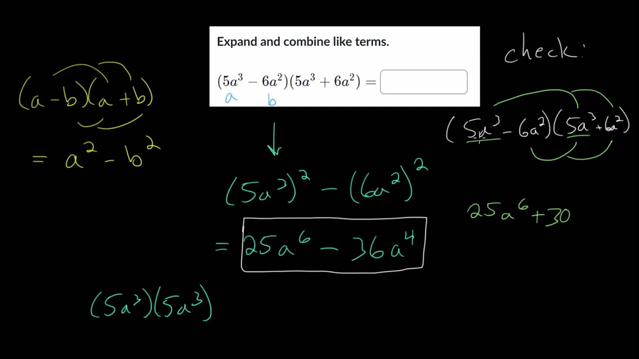 Polynomial Special Products (Difference of Squares) Practice YouTube