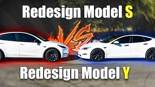 Tesla Model Y vs Model S - Size Comparison.