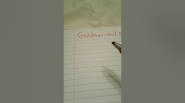 How to speak gibberish (a secret language)