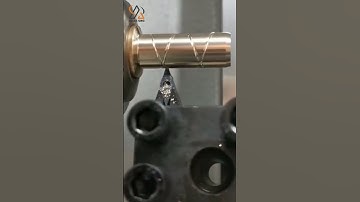 CNC lathe is processing metal parts