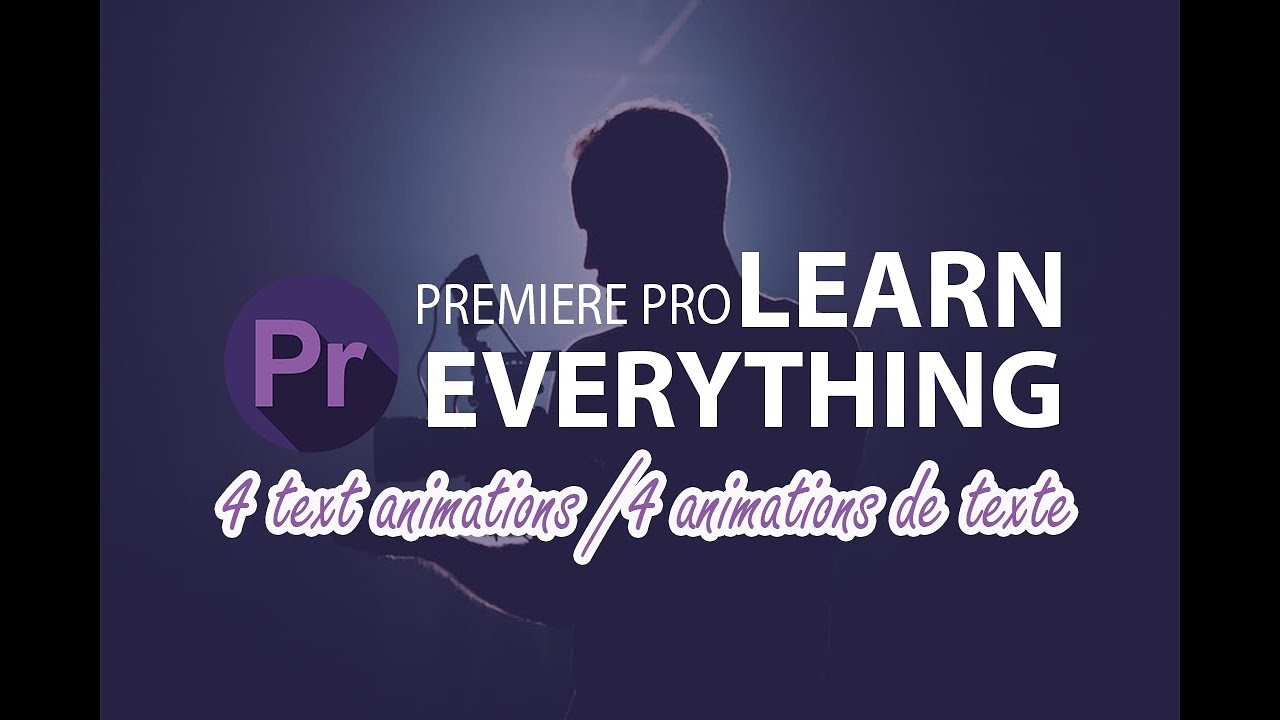 PREMIERE PRO: 4 text animations - YouTube