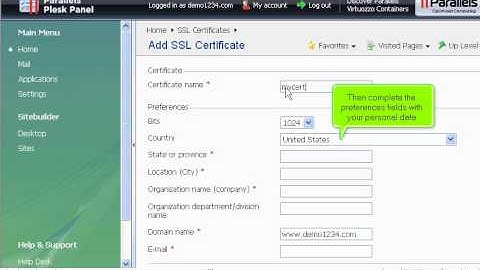 Cách cài đặt chứng thực SSL (PLESK 9)