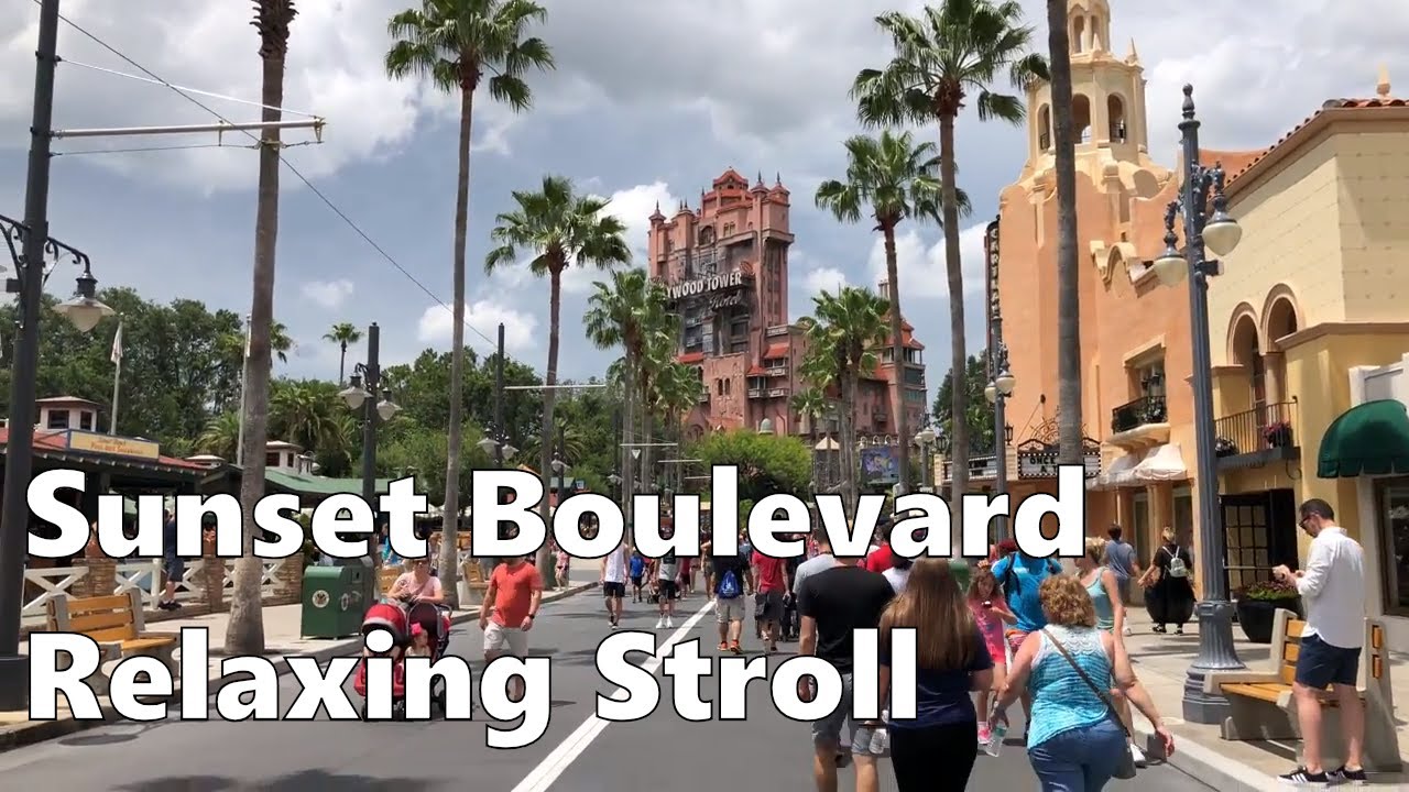 Sunset Blvd, Hollywood Studios, A sunny day at DHS, Walt Di…