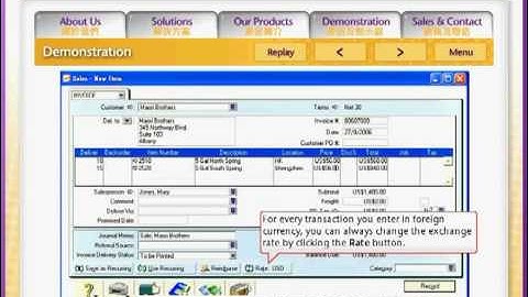 MYOB handles foreign currency transactions