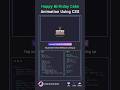 🎉 Happy Birthday Cake Animation Using HTML And CSS #js #htmlcss #programming #animation #linux