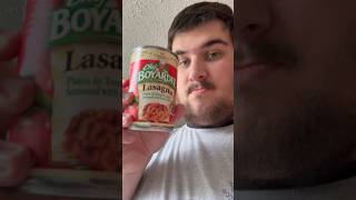 Trying Chef Boyardee Lasagna