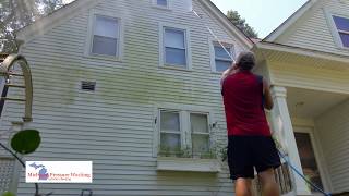 Soft Washing Vinyl Siding Time Lapse.  Michigan Pressure Washing screenshot 5