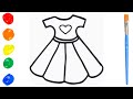 How to Draw and Color a Cute Dress - Learn to Draw / Рисуем Платье с Детьми