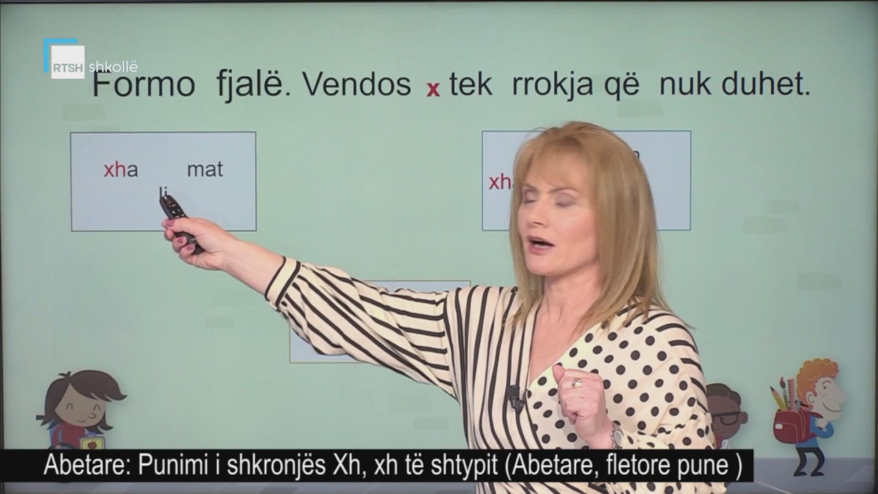 Abetare - Punimi i shkronjës Xh, xh të shtypit (Abetare, fletore pune)