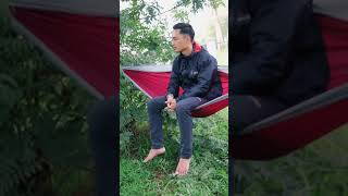 Hammock Double Ayunan Gantung Kombinasi 2 Warna Tempat Tidur Ayunan Kasur Gantung Camping Outdoor