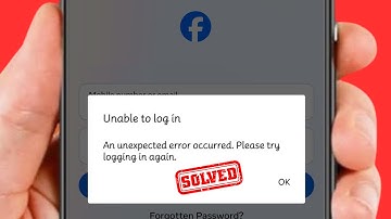 Facebook Unable to Login An Unexpected Error Occurred iPhone
