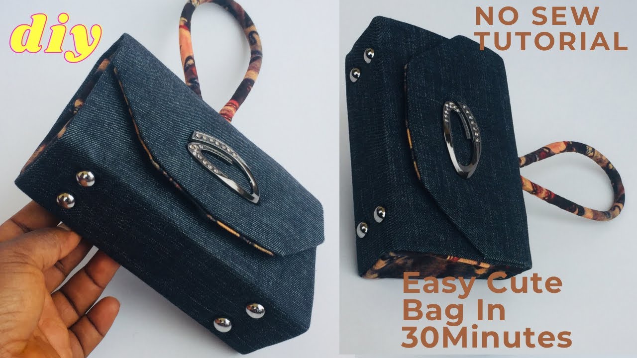 How to Make No Sew Handbag tutorial