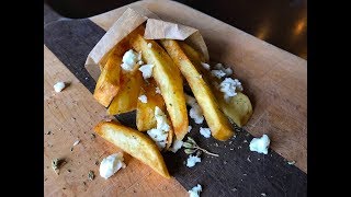 Greek Fries in Olive Oil & Feta Cheese | Christine Cushing