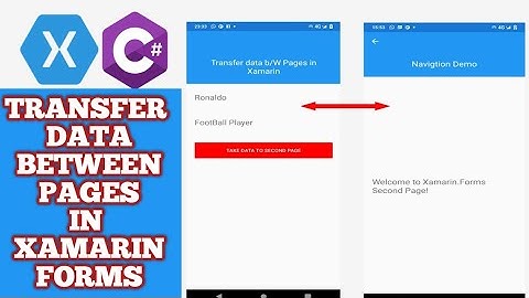 Transfer Data between Pages in Xamarin forms |Passing Data from one Page to another in Xamarin forms