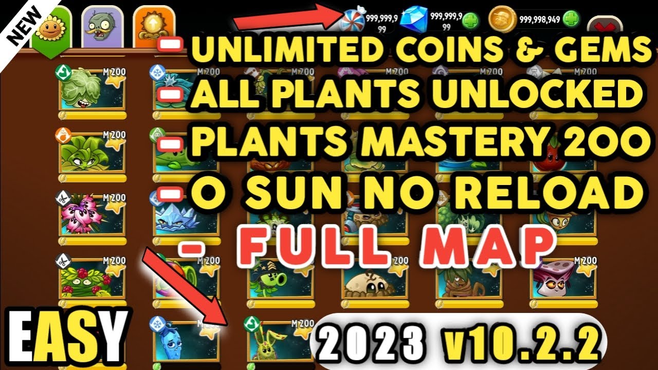 Plants vs Zombies 2 Unlimited Gems, Coins, All Plants Unlocked, 2021