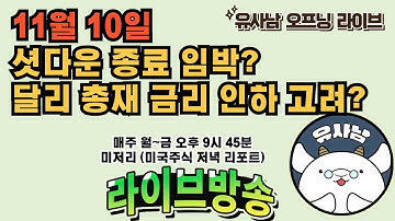 11월 10일 미저리 브리핑 - 셧다운 종료 임박?