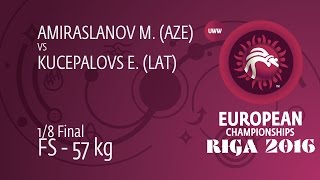 18 Fs - 57 Kg M. Amiraslanov Aze Df. E. Kucepalovs Lat By Tf, 11-1