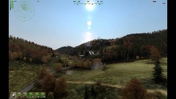 ARMA2 Apache gunship flying around Chernarus