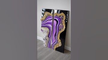 Amethyst inspired crystal artwork #epoxyresin #epoxy #resin #geodeart #geoderesin #agateart #geodes