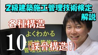 ２級建築施工管理技術検定　解説　各種構造　鉄骨構造1