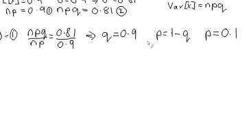 WJEC S1 June 2014 Q2 Binomial Expectation & Variance Solution