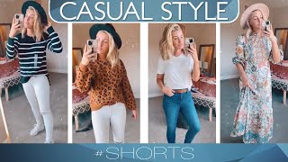 CASUAL STYLE 🔹 5 Simple Outfits (Fashion) #Shorts