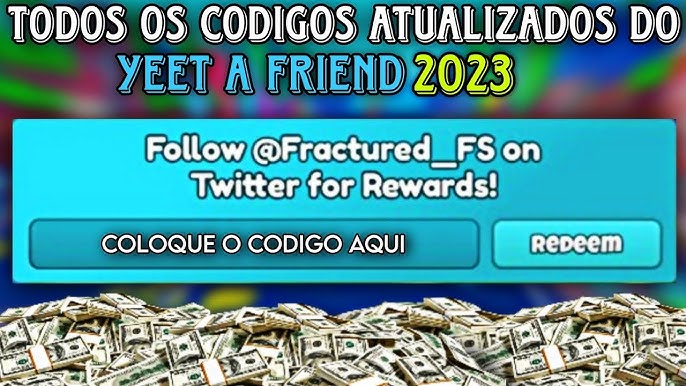 10 CÓDIGOS de 😈 YEET A FRIEND! 😈 activos / ROBLOX 2023 / NEW UPDATE /  CÓDIGOS de ROBLOX / TilloASR 