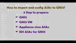 How to import and config ASAv to GNS3