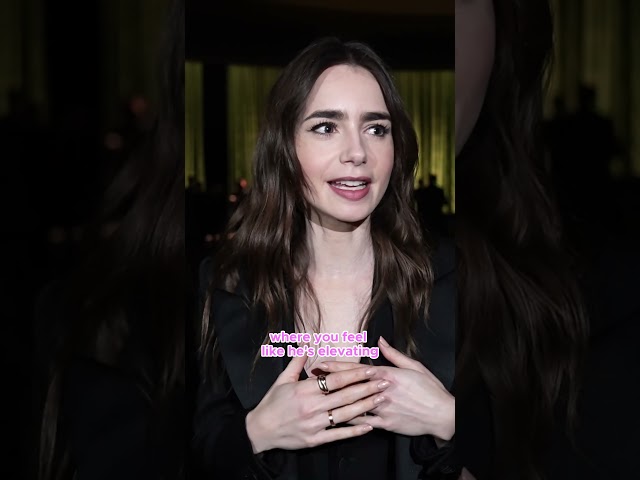 LILY COLLINS IS AT THE YSL FASHION SHOW! #shorts