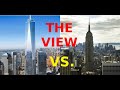 Empire State VS One World Trade Center I Top Deck of NYC