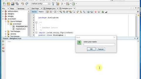 input with a dialog box in java