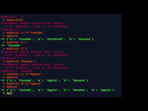 Python 20: Dictionaries Examined
