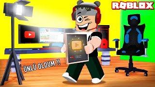 Ünlü YouTuber Geri Döndü!! Geliştim ve Ünlüyüm  Panda ile Roblox YouTube Simulator Z