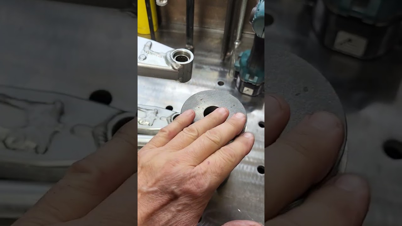 kx85 swingarm bearing removal with home made press.