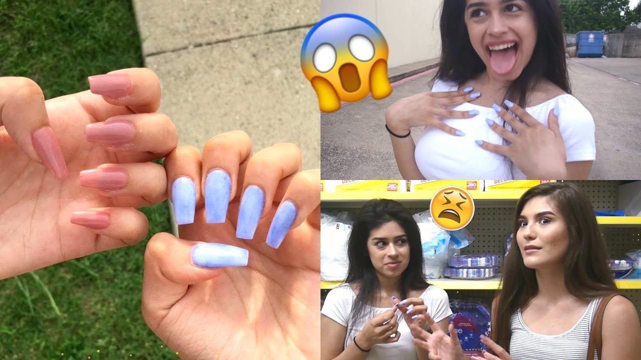 NAIL DAY VLOG W/ ALONDRA (SHE CUT MY FINGER!)