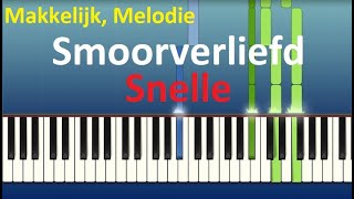 Video thumbnail of "Smoorverliefd Snelle Melodie MAKKELIJK Piano tutorial (Synthesia)"