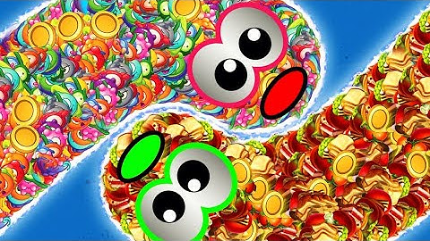 Worms Zone.io 🪱 #40 1Million Score Record Top 1 Biggest Snake 🐍King Io