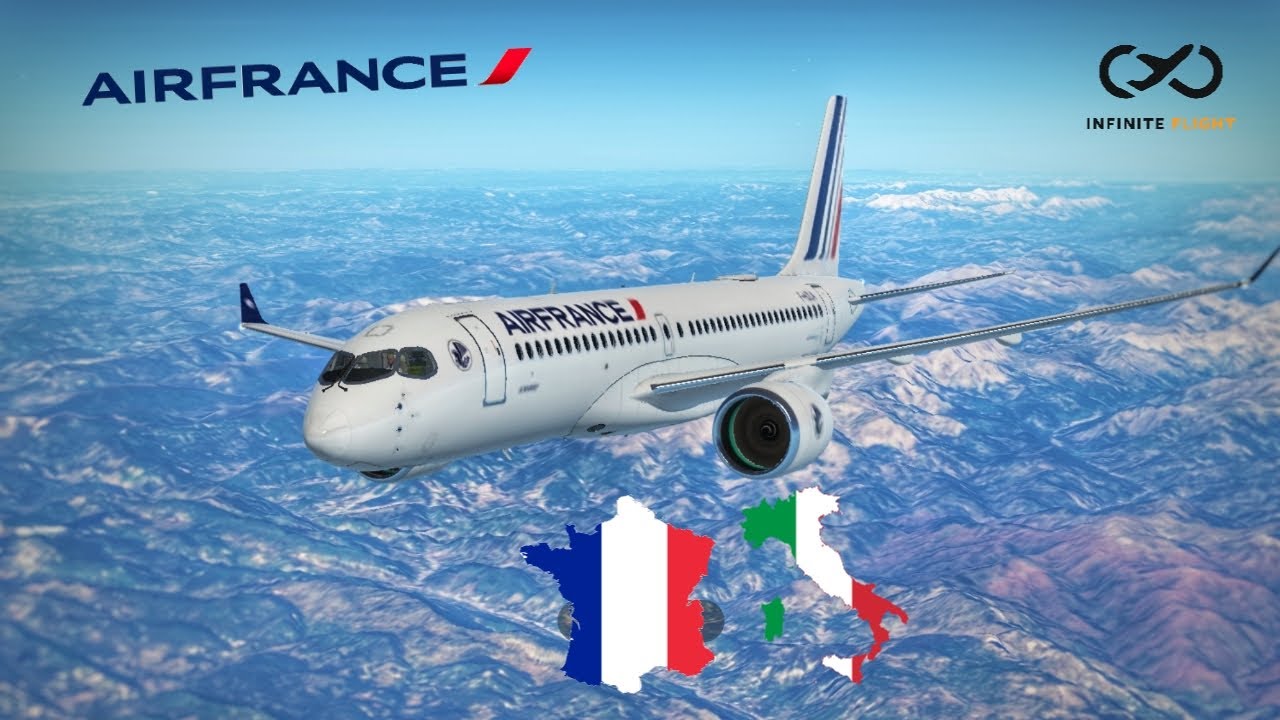 [4K] Infinite Flight | Paris (CDG) - Olbia (OLB) | Air France | A220-300