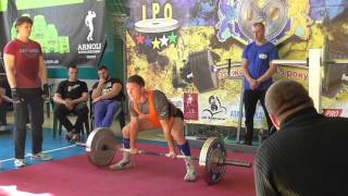 314 Антонов Артем. Становая тяга 165 кг. Кубок Украины 2015 (UPC)