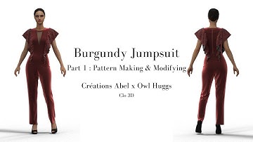 Burgundy Jumpsuit - Part 1 : Pattern Making & Modifying  - Video Collab With @Owl Huggs