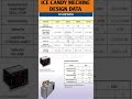 ICE CANDY MECHINE DESIGN DATA,#icecandy#icecream #deepfreezer #chillersystem