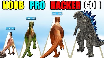 NOOB vs PRO vs HACKER vs GOD in Jurassic Run
