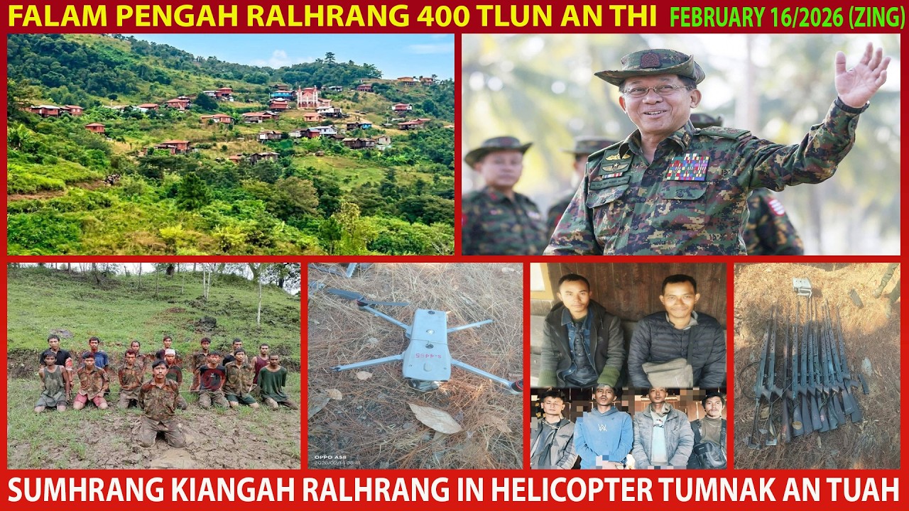 Feb 16 Zing - Falam Pengah Helicopter Tumnak An Tuah. CNDF Hnenah Ralhrang 6 An Peaw.
