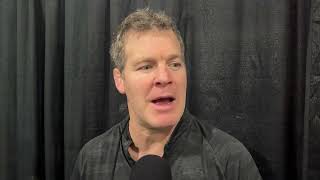 Iowa Coach Tom Brands after day 1 of 2024 NCAA Championships in Kansas City