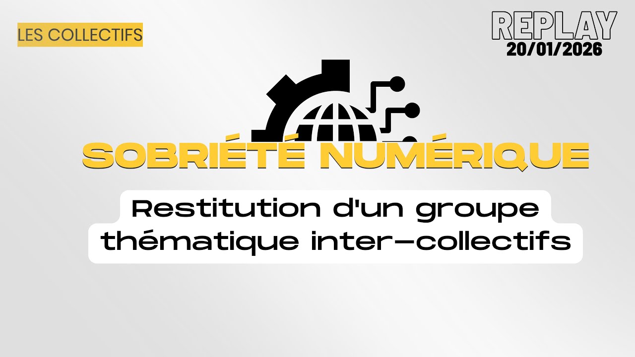Replay - Restitution du groupe thématique inter-collectifs « La sobriété numérique en entreprise »