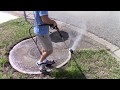 Pressure washing the storm sewer - Satisfying!! - Mesmerizing!!