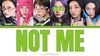 ILLIT - NOT ME // You as a Member // KARAOKE // (6 Members Ver.) Color Coded Lyrics